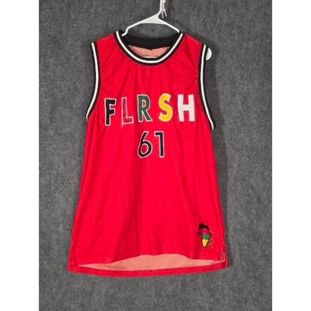 FLRSH 61‎ Basketball Jersey Mens Africa Chase The Flourish XL Orange Casual Gym